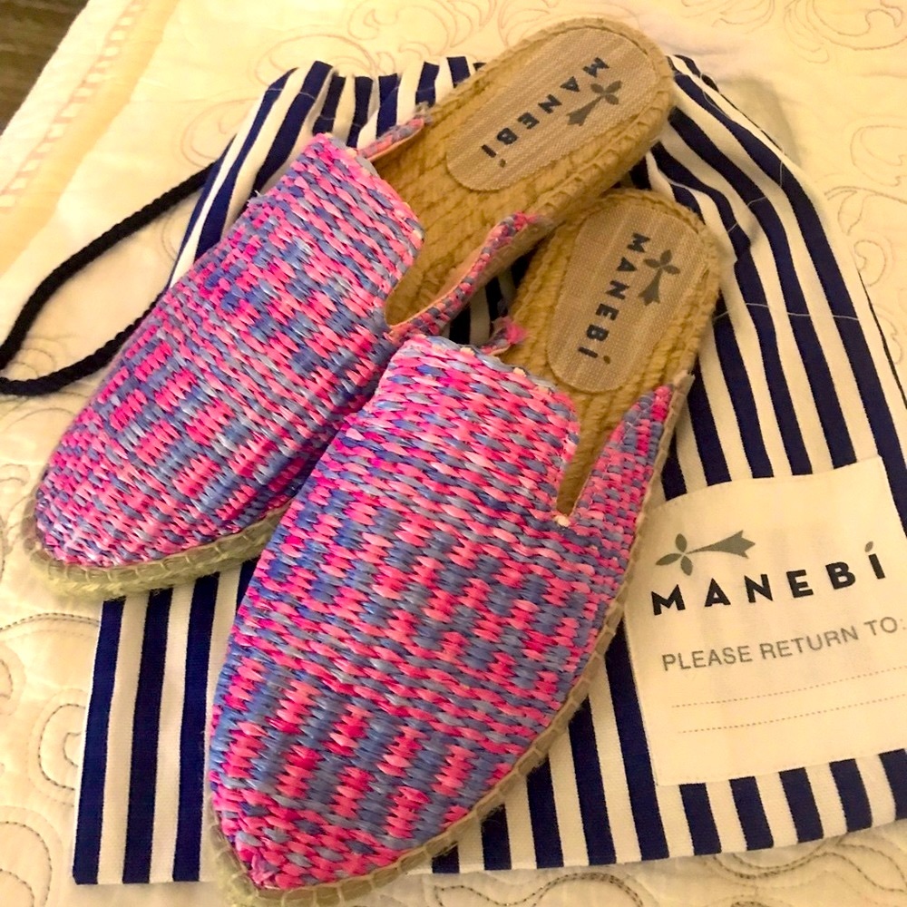Manebi size 40 woven mules NWOT